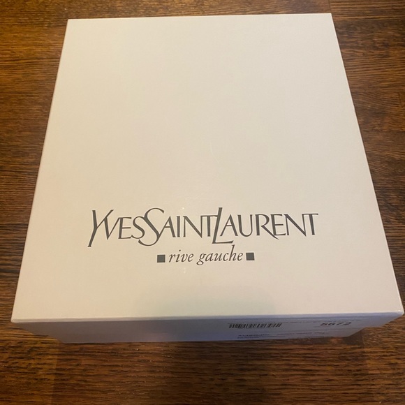 Yves Saint Laurent Rive Gauche Patent Grey/Suede Tribtoo Cap Pumps US 36.5 - Picture 9 of 9